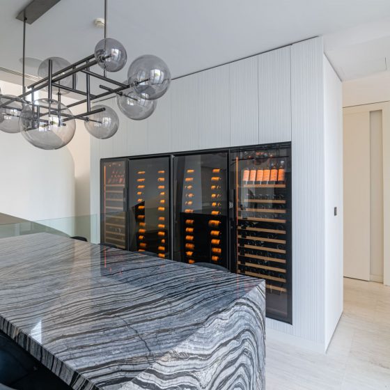 eurocave sumptous marble interior design wine wall dubai UAE royale revelation 1 1