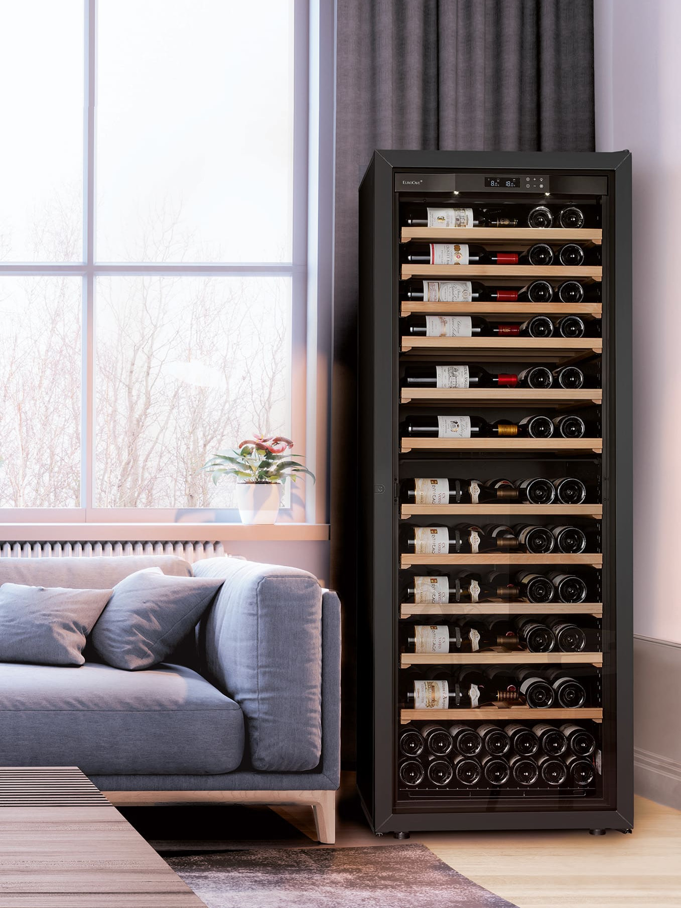 葡萄酒侍饮酒柜 10 cave a vin ambiance cosy grande cave a vin bouteille visible presentation lumiere integree