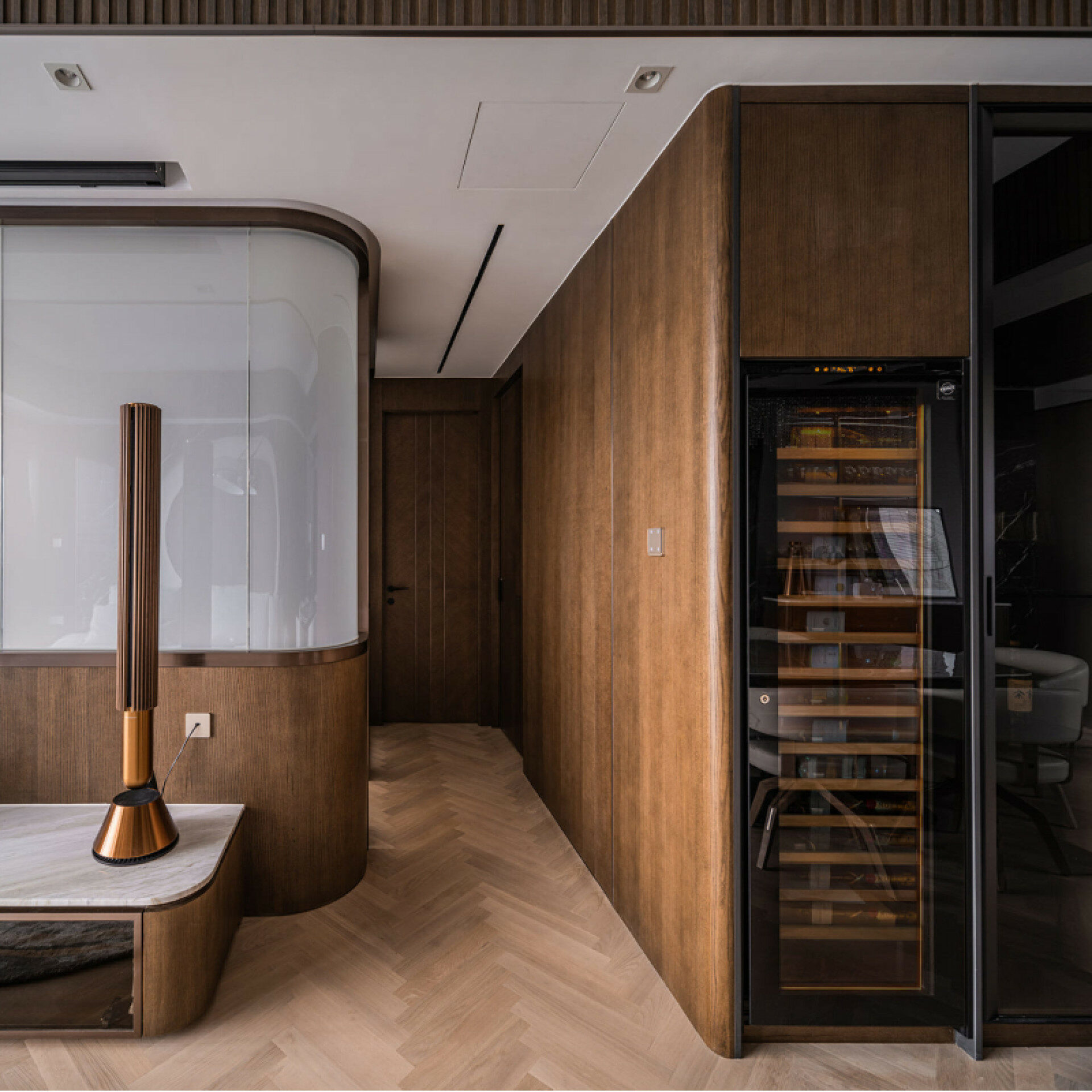 eurocave luxurious interior design wood art deco hong kong wine cabinet inspiration